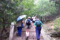 Steps to the Great Wall of China